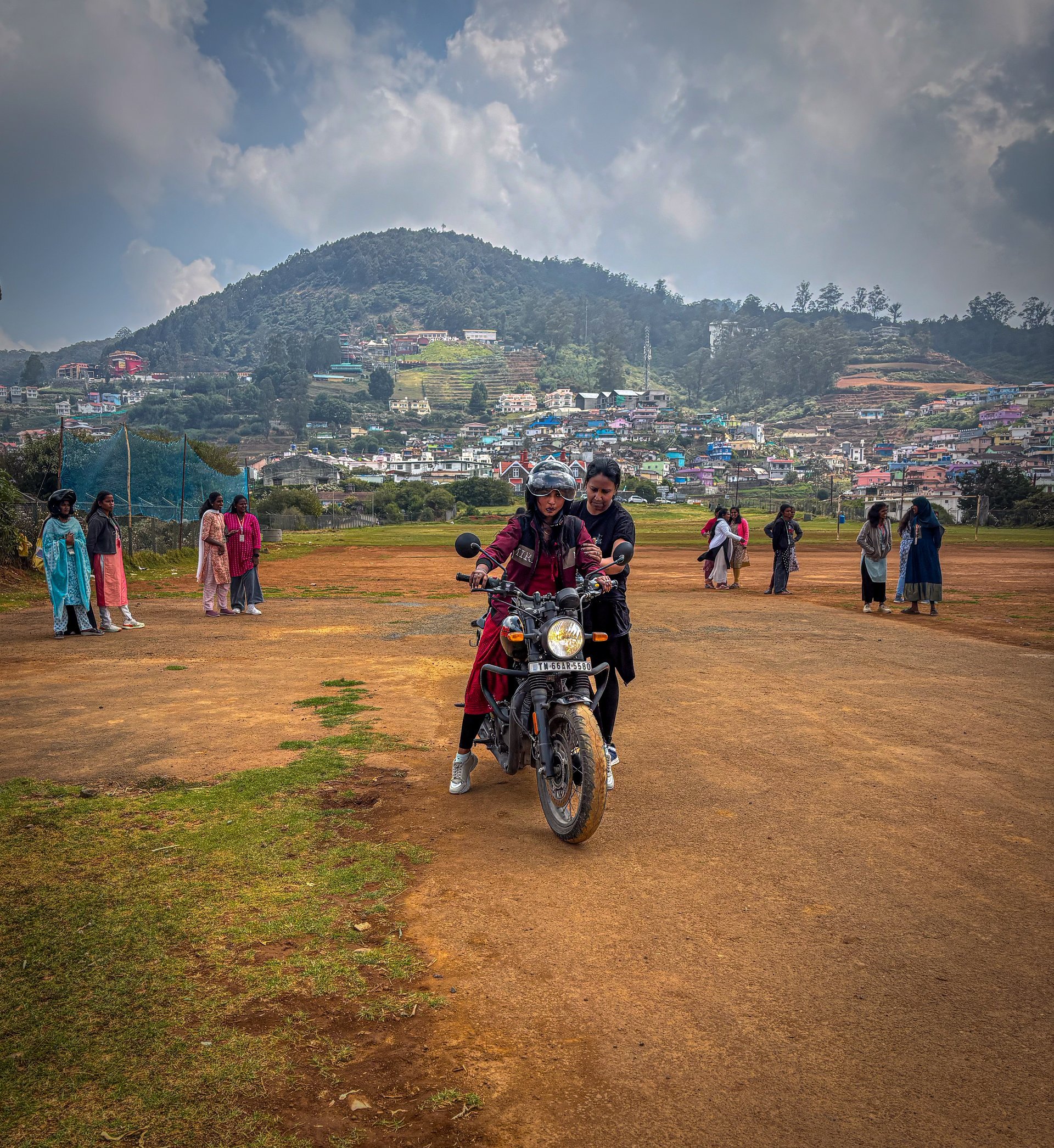 Rider on mountain road